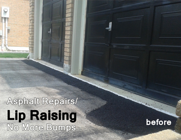 garage lip raising asphalt services