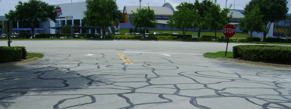 asphalt cracks