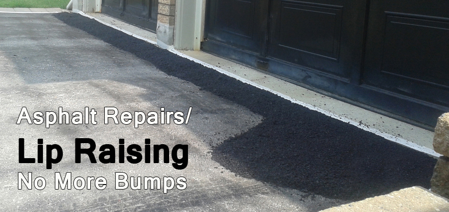 garage asphalt lip raising